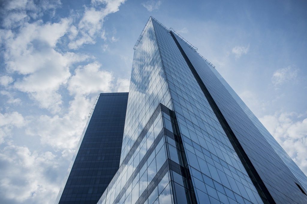 buildings, glass, reflection